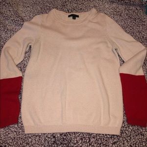 Ann Taylor colorblock sweater red and pink
